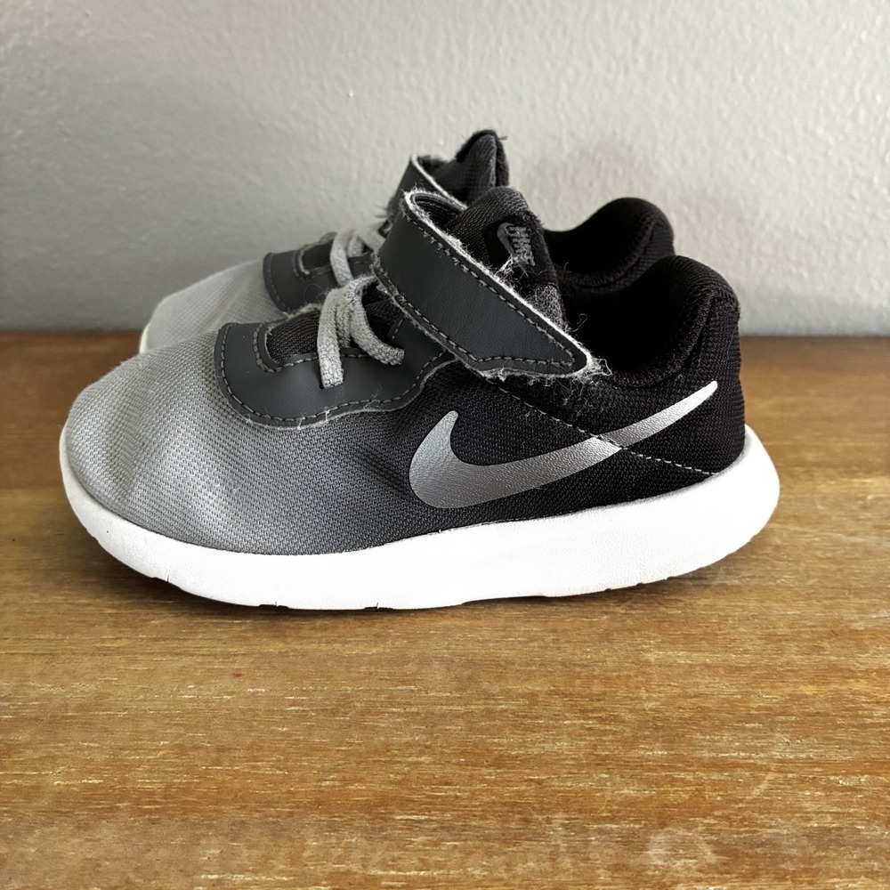 Nike Tanjun Easy On Gray Black Sneakers Shoes Baby Toddler Size 8 8C - Picture 3 of 8